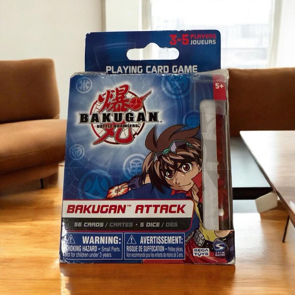 Bakugan Attack Card & Dice Game – 56 Cards, Used Box, 3‑5 Players 2008